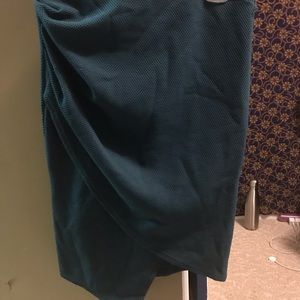 Green pencils skirt